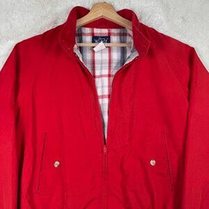 Vintage Woolrich Jacket Women’s Large Red Bomber Plaid Lined Made In USA Shell
